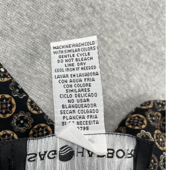 VTG Sag Harbor Skirt 14 Black Brown Mandala Floral Flare Hem FairyGrunge y2k 90s - Picture 10 of 13
